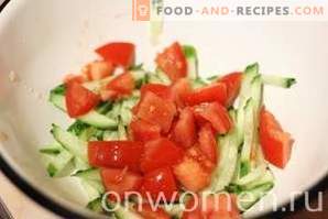 Salat krabipulgad, tomatid ja mais