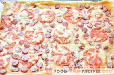 Pizza, kus on jahimaklad ja tomatid