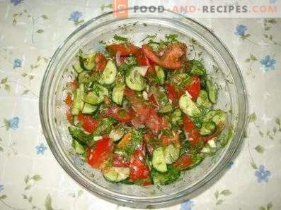 Salatid tomatite ja kurkidega