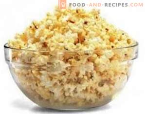 Popcorni eelised ja kahjustused