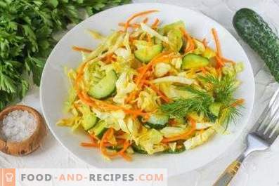 Salades de choux et carottes