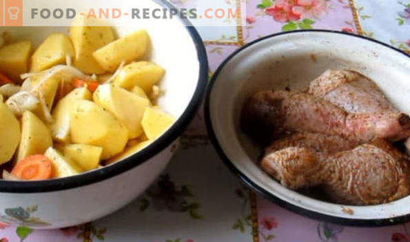 Kanajalad, küpsetatud kartuliga ahjus, krõbedase kooriku all, varrukas, fooliumis, juustuga